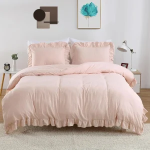 Ruffled Microfiber Duvet Cover Set